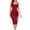 Red, variant on Cocktail Dresses for Women Adjustable Straps Sleeveless Backless Side Slit Sexy Nigh Evening Party Gown Midi Sequin Dress