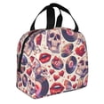 thumbnail image 2 of Honeii record rock Skull lips Print Lunch Bag Women, Lunch Box Lunch Bag for Women Adult Men, Small Leakproof Cute Lunch Tote Large Capacity Reusable, 2 of 8