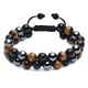 thumbnail image 1 of Pulsera de triple protección MFZFUKR Obsidiana negra Ojo de tigre genuino y cuentas de hematita 0.315 in, 1 of 5