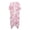 Pink Floral Bloom, variant on HELLHERO Short Sleeve Long Kimono Swimsuit Cover Up for Beach Polyester Fashion Women's Beach Coverups Kimono Cardigan Rose