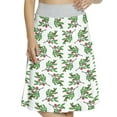 thumbnail image 1 of Women's Cranberry Cranberries on Leaves A-line Printed Skirt Casual Wear, S, Fern Green Vermillion, by Ambesonne, 1 of 6