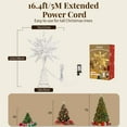 thumbnail image 2 of Lewondr Christmas Star Tree Topper, 11 Inch 3D Geometric Moravian Lighted Star Tree topper with Timer Function, Plugged Remote Control Treetop for Home Christmas Decoration,Glitter Silver, 2 of 9