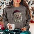 thumbnail image 5 of Lorytime Sweatshirts for Women Fall Christmas Santa Claus Shirt Crew Neck Long Sleeve Pullover Drop Shoulder Loose Tops, 5 of 5