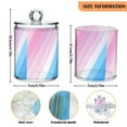 thumbnail image 5 of Yayeee 2 Pack Qtip Holder Bathroom Cotton Swab Canister with Lid Clear Dispenser Set, Pink Gradient, 5 of 6
