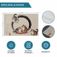 thumbnail image 6 of Brown Grey Cat Placemats Set of 4, Modern Art Placemats for Dining Table, Place Mats for Kitchen Tabletop, Waterproof Wipeable Dining Table Mats Set, 6 of 9