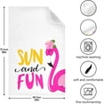 thumbnail image 5 of Summer Funny Words Tea Towels Set of 6 Pink Flamingo Kitchen Dish Cloth with Hanging Loop, 18"x28"Lint-Free Absorbent Towel for Kitchen Drying Wiping and Cleaning, 5 of 7