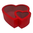 thumbnail image 3 of segolike Heart Shaped Flower Box Transparent for Valentines Day Flowers Packaging Mom Red, 3 of 9