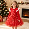 thumbnail image 2 of Rhuody Girls Christmas Dresses Xmas Long Sleeve Dresses Party Dance Kids Xmas Dress Charm Clothing, 2 of 9