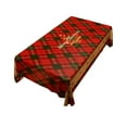 thumbnail image 2 of Gumesh Christmas & New Year Tablecloth, 35"×55"Waterproof PVC Rectangular Table Cover with Elegant Red Design, Easy-Wipe Party Table Mat for Holiday Gatherings, 2 of 5