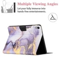 thumbnail image 4 of Allytech iPad 10th Generation Case 10.9 inch, iPad 10.9 inch Case Cover 2022, PU Leather Marble Pattern Auto Wake/Sleep Shockproof Folio Stand Women Men Case for iPad 10.9" 10th Gen, Purple Marble, 4 of 7