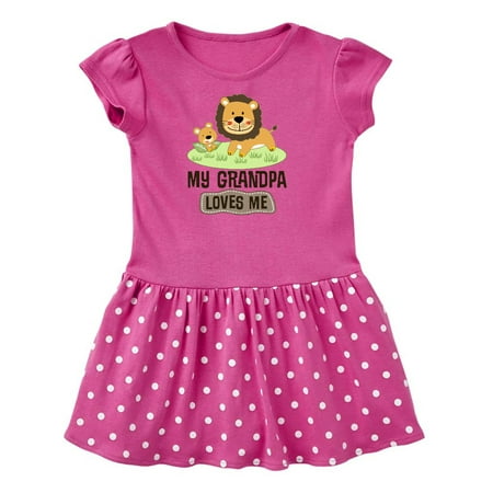 

Inktastic Grandpa Loves Me Grandson Gift Gift Toddler Girl Dress