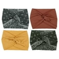 thumbnail image 1 of 4 piezas de diadema anudada de moda bohemia para mujeres en rojo, amarillo, verde y gris, 1 of 5