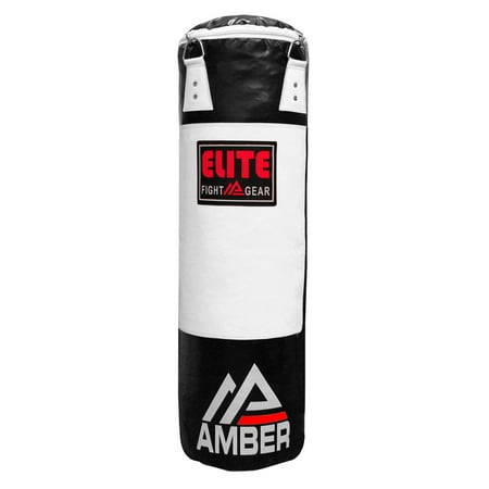 Amber Elite Heavy bag Boxing Muay Thai MMA Fitness Workout Training Kicking Punching unfilled Empty 6ft Heavy Bag, (Best Muay Thai In Mma)