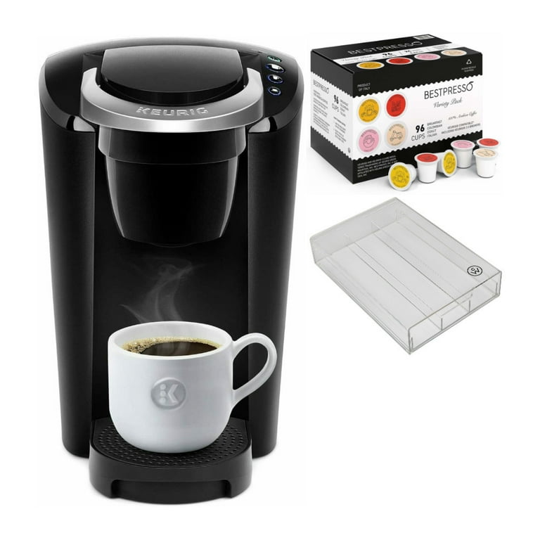 Keurig K-Compact Coffee Maker Black with 96 K-Cup Set and