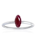 thumbnail image 1 of GemsNY July Birthstone - Dainty Marquise Four Prong Ruby Solitaire Ring (Grade - A | 0.85cts.), 1 of 4