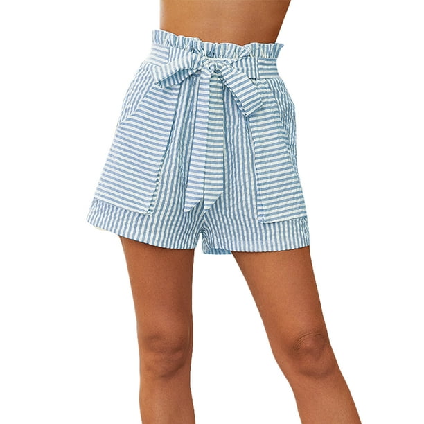 UKAP - UKAP Ladies Summer Striped Elastic Waist Bermuda Shorts Casual Short  Hot Pants Womens Short Trousers Bottoms Holiday Beach - Walmart.com -  Walmart.com
