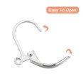 thumbnail image 3 of Unique Bargains 100Pack LeverBack Earring Hooks French Ear Wire Earring Hook, White Gold, 3 of 4
