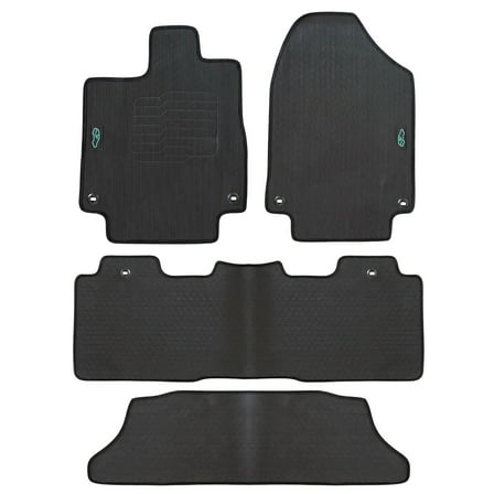 ecoMats All Weather Floor Mats for 2018 to 2025 Honda Odyssey, Front, Rear and 3rd Row, Odorless