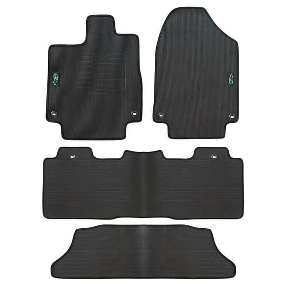 ecoMats All Weather Floor Mats for 2018 to 2025 Honda Odyssey, Front, Rear and 3rd Row, Odorless