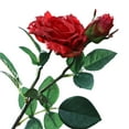 thumbnail image 2 of Walbest Artificial Silk Rose Flowers Bouquets, Faux Roses Bouquet Fake Flowers 2 Heads Hydrating Curled Rose Flower Arrangement for Wedding Party Home Office Restaurant Decoration (1Pc), 2 of 7