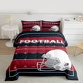 thumbnail image 2 of Feelyou Athlete Helmet Kids Bedding Comforter Set, Est Sleep Football Twin Comforter Sets, Modern Soccer Sports Player Reversible Bedding Set, Crimson Navy Luxury Bedroom Decor, 2-Piece, 2 of 8