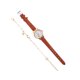 thumbnail image 3 of EeaseMX 1 Juego de pulsera y reloj para mujer, correa de cuero, reloj de pulsera de cuarzo, regalo de Navidad, 3 of 8