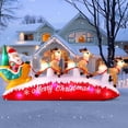 thumbnail image 1 of Trineo inflable navideño Danxilu de Papá Noel con 3 renos de 3 m, 1 of 6