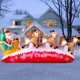 thumbnail image 1 of Trineo inflable navideño Danxilu de Papá Noel con 3 renos de 3 m, 1 of 6