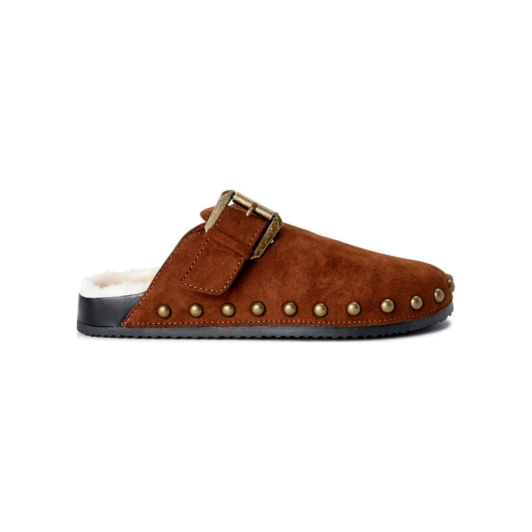 Scoop Women s Studded Faux Shearling Clogs Walmart