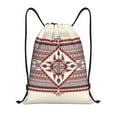 thumbnail image 1 of Xecao Fashion Tatreez Pattern Sports Drawstring Backpack - String Swim Gym Bag with Wet Proof Pocket for Women&Men-Small, 1 of 6