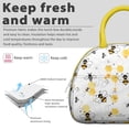 thumbnail image 3 of Queen Bee Lunch Bag – Yellow Bee Print with Honey Pattern, Great for Bee Lovers, 3 of 4