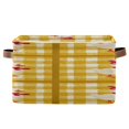 thumbnail image 2 of Yellow Checkerboard Cute Duck Wear Christmas Hat Square Storage Bins with Handles Collapsible Containing Box 2 Packs, 2 of 9