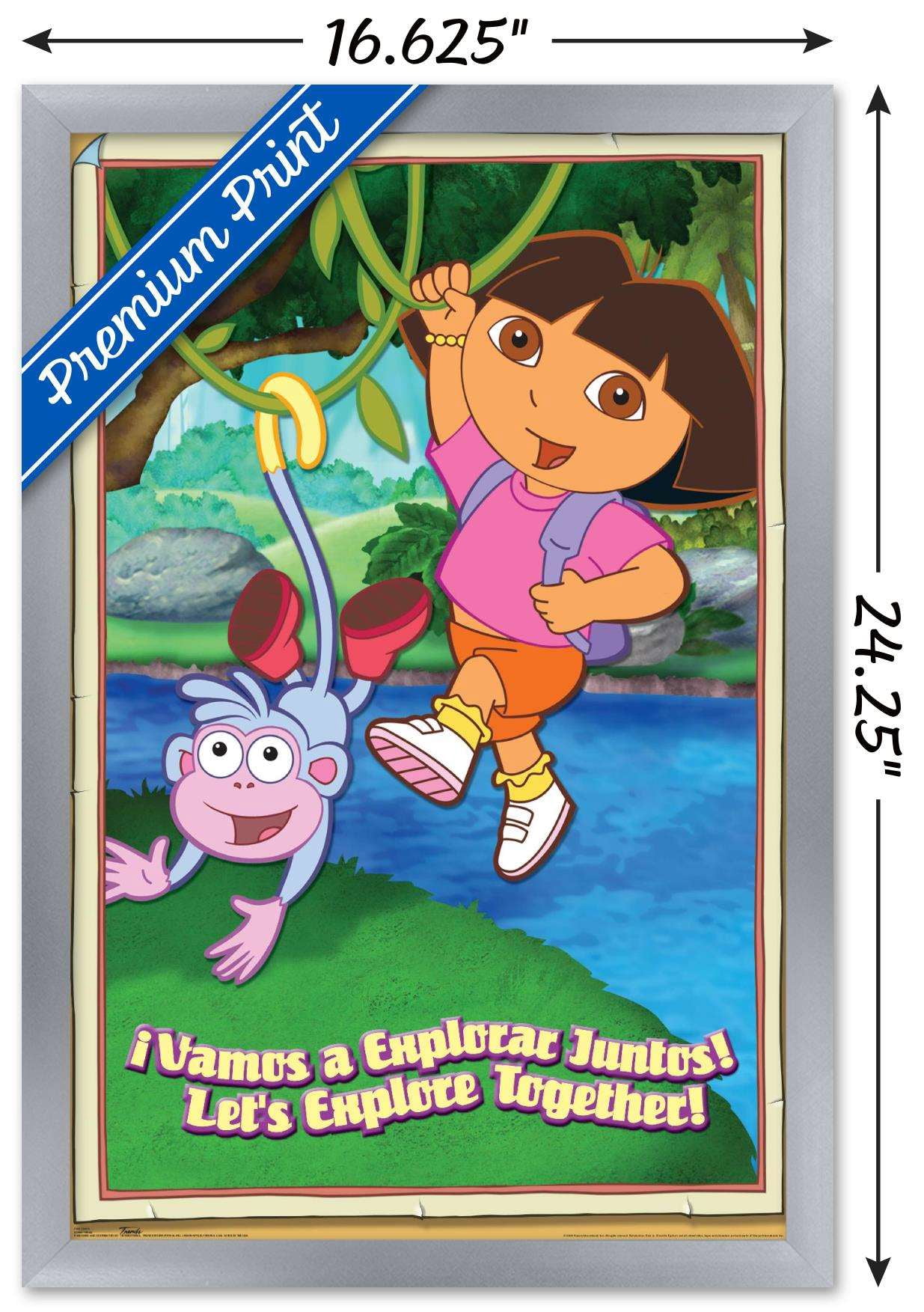 Nickelodeon Dora The Explorer - Vine Wall Poster, 14.725" x 22.375", Framed