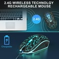 thumbnail image 2 of YOPTOP Wireless Gaming Mouse Rechargeable USB 2.4G Computer Ergonomic Optical Mice for PC Laptop Desktop Windows Mac  Silent,type_c, 2 of 9
