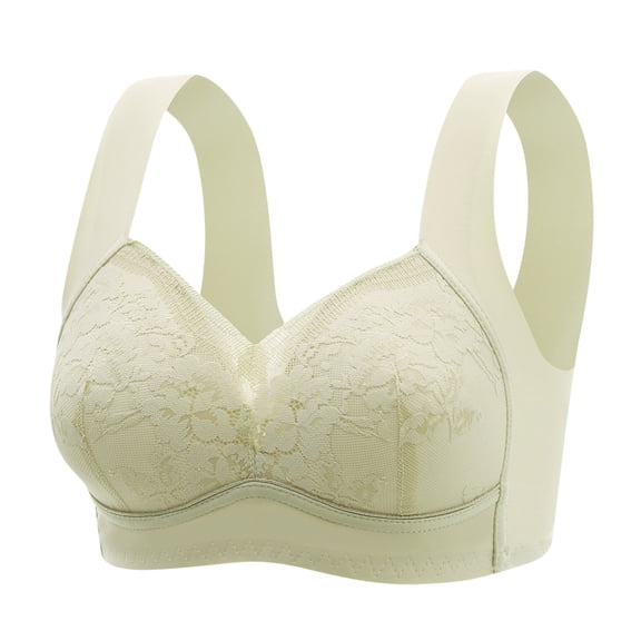 XFLWAM Bras for Women Breathable Underwear Full Coverage Lace Push Up Seamless Bras Adjustable Strap Wireless Bralette