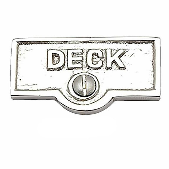 25 Switch Plate Tags DECK Name Signs Labels Chrome Brass | Renovator's Supply