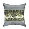 thumbnail image 3 of AeraVida Pewter Playful Elephant Pair Silk Throw Pillow Cushion Cover Set, 3 of 6