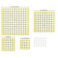 thumbnail image 6 of OIUR 4Pcs Acrylic Quilting Ruler with Non-Slip Rings 4.5/6/9.5/12.5-Inch Square Fabric Cutting Patchwork Ruler with Clear Mark DIY Sewing Craft Projects Template, 6 of 7