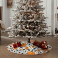 thumbnail image 4 of KLL Christmas Tree Skirt,Party Decorations Farmhouse for Christmas Decorations Holiday Party 30" -Blue Orange Pumpkin fall, 4 of 6