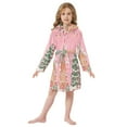 thumbnail image 6 of FORMRS Niños Bathrobe Unisex Hooded Robe Soft Plush Pajamas Sleepwear, Size 4-6T, Brown Gingerbread House, 6 of 7