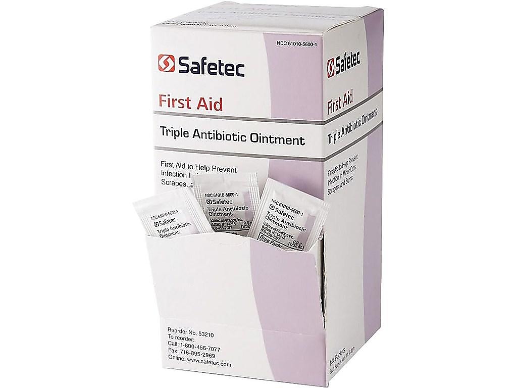 Safetec First Aid Triple Antibiotic Ointment 0.03 Oz. 376215 Walmart