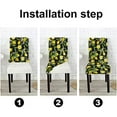 thumbnail image 3 of Lemon Dining Room Chair Covers Set of 4 Seamless Floral Pattern Lemon Fruits Background Parson Chair Slipcover Removable Washable Chair Protector, 3 of 5