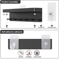 thumbnail image 5 of Key Holder, Key Board Black With Shelf Self-adhesive, 6 Hooks Key Holder Made Of, 5 of 5