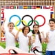 thumbnail image 3 of Bandera olímpica, decoraciones olímpicas, 1 pieza grande de decoración olímpica para los Juegos Olímpicos 2024 anillos de mercancías (bandera olímpica), 3 of 4