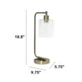 thumbnail image 3 of Lalia Home 18.8" Modern Iron Desk Lamp with Glass Shade, with LED Bulb, Antique Brass, 3 of 6