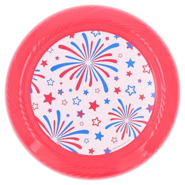 Fireworks Flying Disc, Red/White/Blue, 10", Patriotic by Way To Celebrate