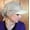 White, variant on Women Retro Floral Towel Cap Turban Baseball Hat Wrap Fit Hat