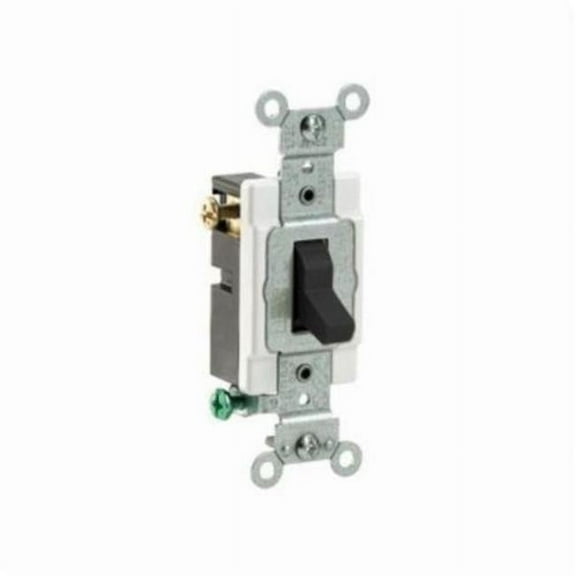 Leviton LEVCS320-2E 20 Amp 120-277V 3-Way Switch, Side Wired - Commercial Grade, Black