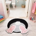 thumbnail image 2 of Easter Bunny Door Mat, Easter Bathroom Rug Bunny Bath Mat,Non Washable Welcome Door Mat, Cute Rabbit Shaped Doormats Indoor Outdoor, Soft Tufted Rug for Bathroom Kitchen Bedroom Home Decor, 2 of 6