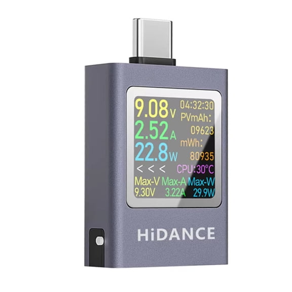 4.5-50V 0-12A Digital Multimeter Type-C Tester Meter Type-C Interfaces Voltages Current Phone Test Meter Multifunction